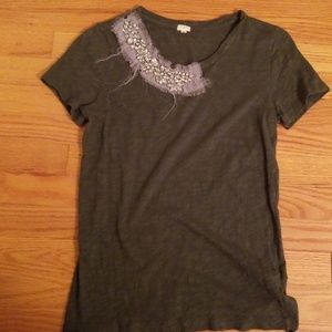 J Crew rhinestone shirt